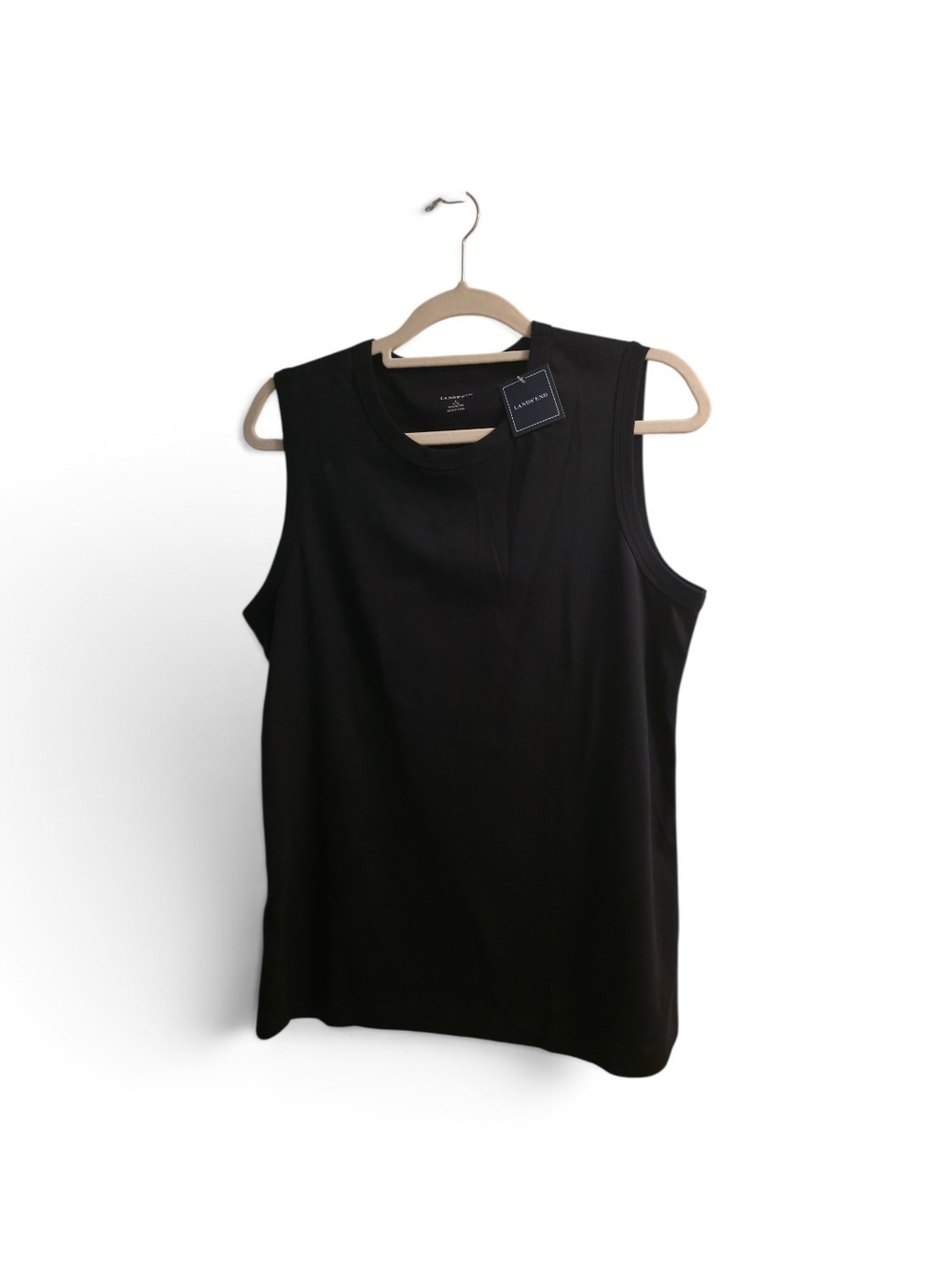 Lands' End Navy Blue  Sleeveless Crew Tank Top L